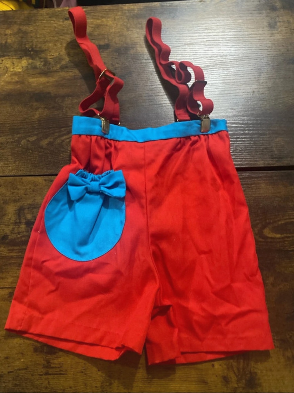 Deadstock 1980s Vanilla / The Children's Place Red Suspender Shortalls